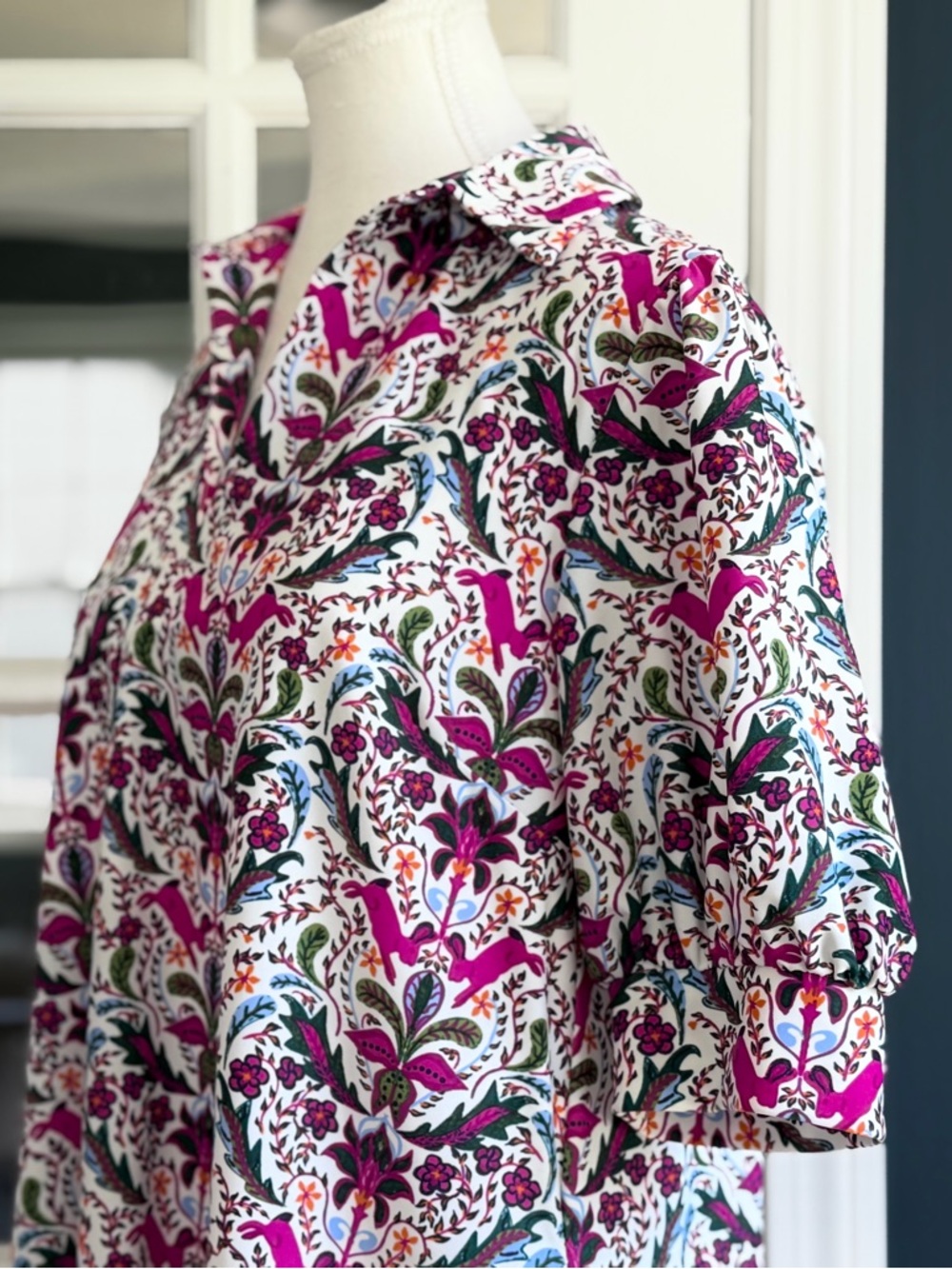NWT Jude Connally Tierney Dress in Whimsy Hidden Rabbit Print | Size Small - Picture 10 of 16
